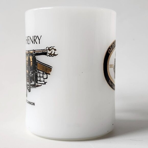 Fort Henry Federal Milk Glass Mug Canadian Souvenir Coffee Cup Vintage Military - Picture 3 of 6
